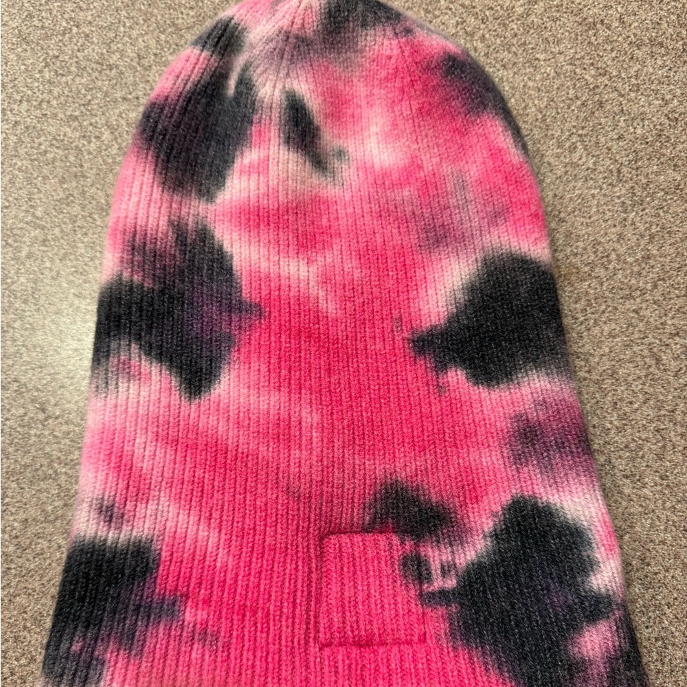 C.C Pink & Black Tie-Dye Knit Hat - Picture 3 of 5